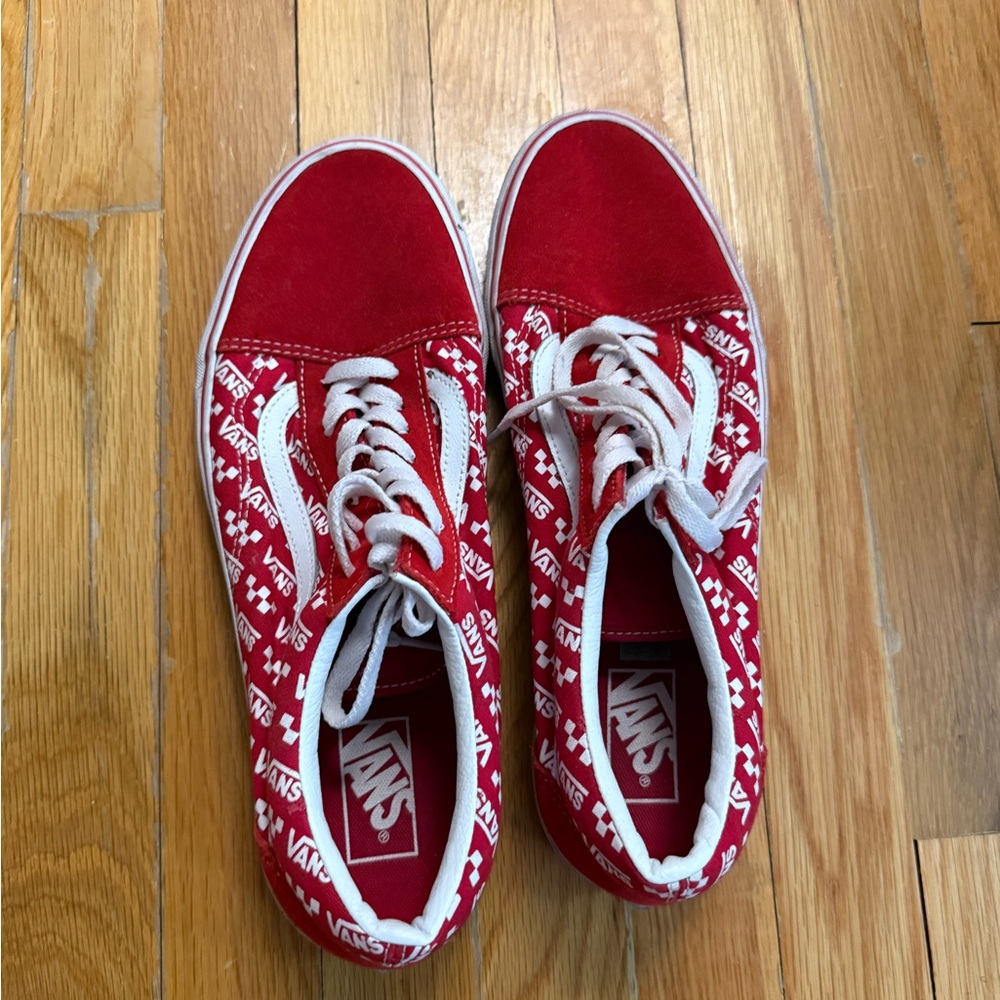Vans Red and White Checkerboard Old Skool